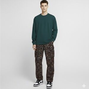 Nike Brown and Black Patterned Pants